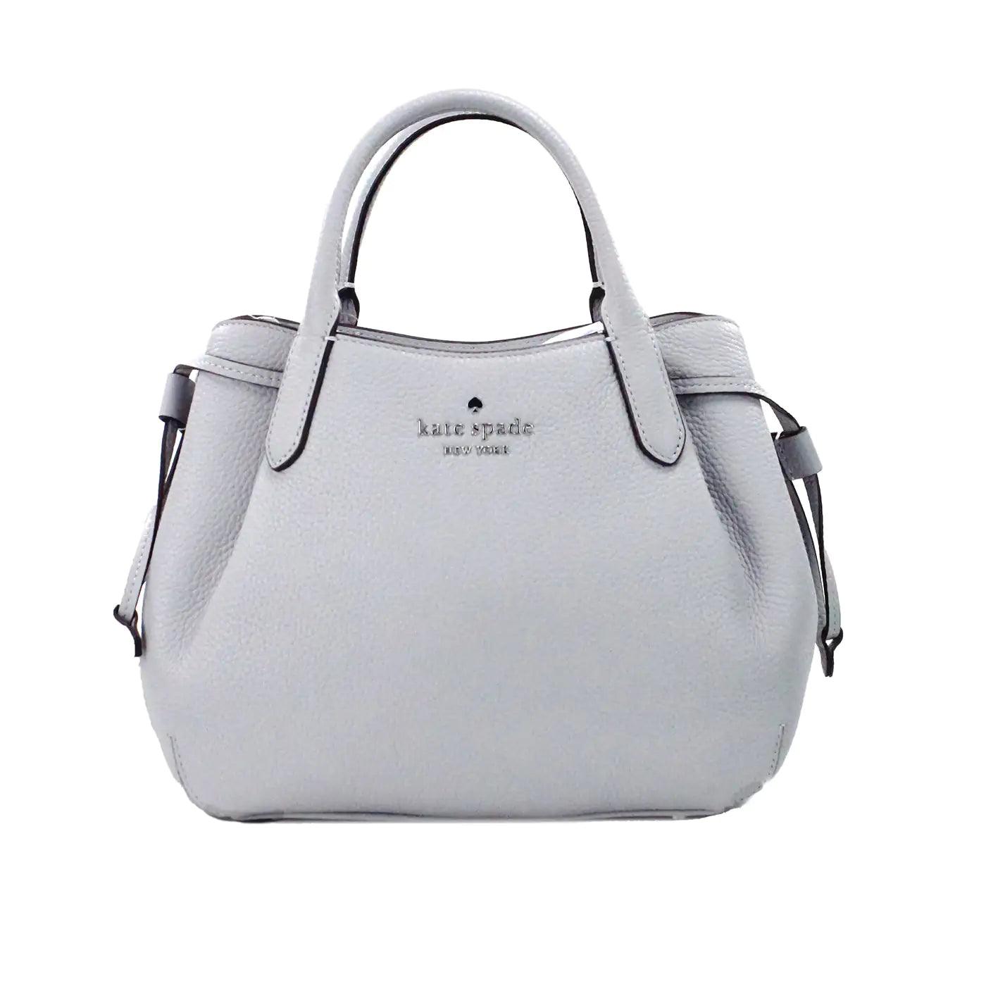 Kate Spade Dumpling Small Mountain Grey Leather Satchel Bag - Evallys.com # #