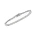 .925 Sterling Silver 1.0 Cttw Miracle-Set Diamond Alternating Graduated Link Tennis Bracelet (I-J Color, I3 Clarity) - 7.5" - Evallys.com # #