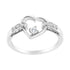 14K White Gold 1/8 Cttw Channel Set Round-Cut Diamond Heart Ring (H-I Color, SI2-I1 Clarity) - Evallys.com # #