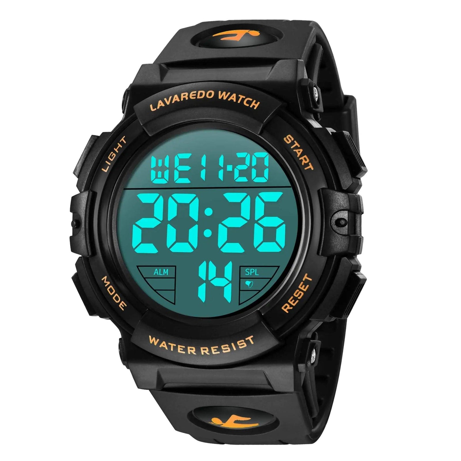 L LAVAREDO Mens Digital Watch Sports Military Watches Waterproof Outdoor Chronograph Wrist Watches for Men with LED Back Ligh/Alarm/Date 04-gold - Evallys.com # #