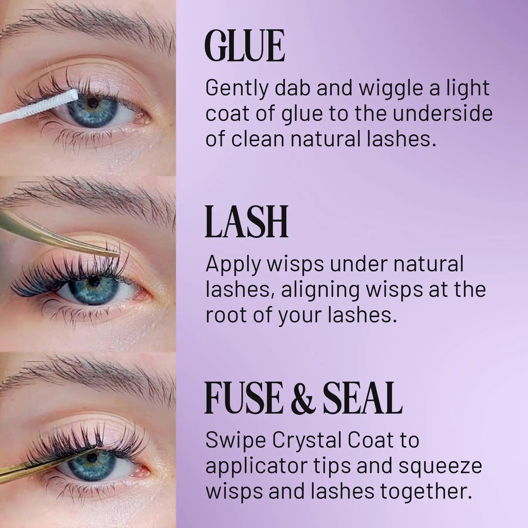 Lilac St - Lilac Lash Glue (Clear) - Beginner Lash Cluster Glue - Precise Brush Tip Applicator - Strong Hold & Easy Removal - Waterproof - Sensitive Eyes Safe - Cruelty Free, Vegan, Women Founded Clear - Evallys.com # #