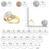 10K Yellow and White Gold 1/10 Cttw Baguette and Round-Cut Diamond Bypass Ring (I2 Color, H-I Clarity) - Evallys.com # #