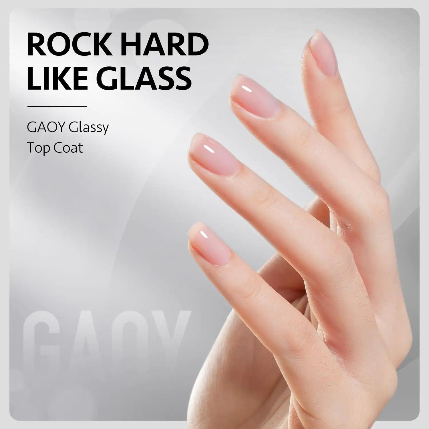 GAOY Gel Top Coat, Matte Top Coat and Base Coat Set, 3 Pcs 16ml Glossy Matte No Wipe Combination for UV Light Cure Gel Nail Polish - Evallys.com # #