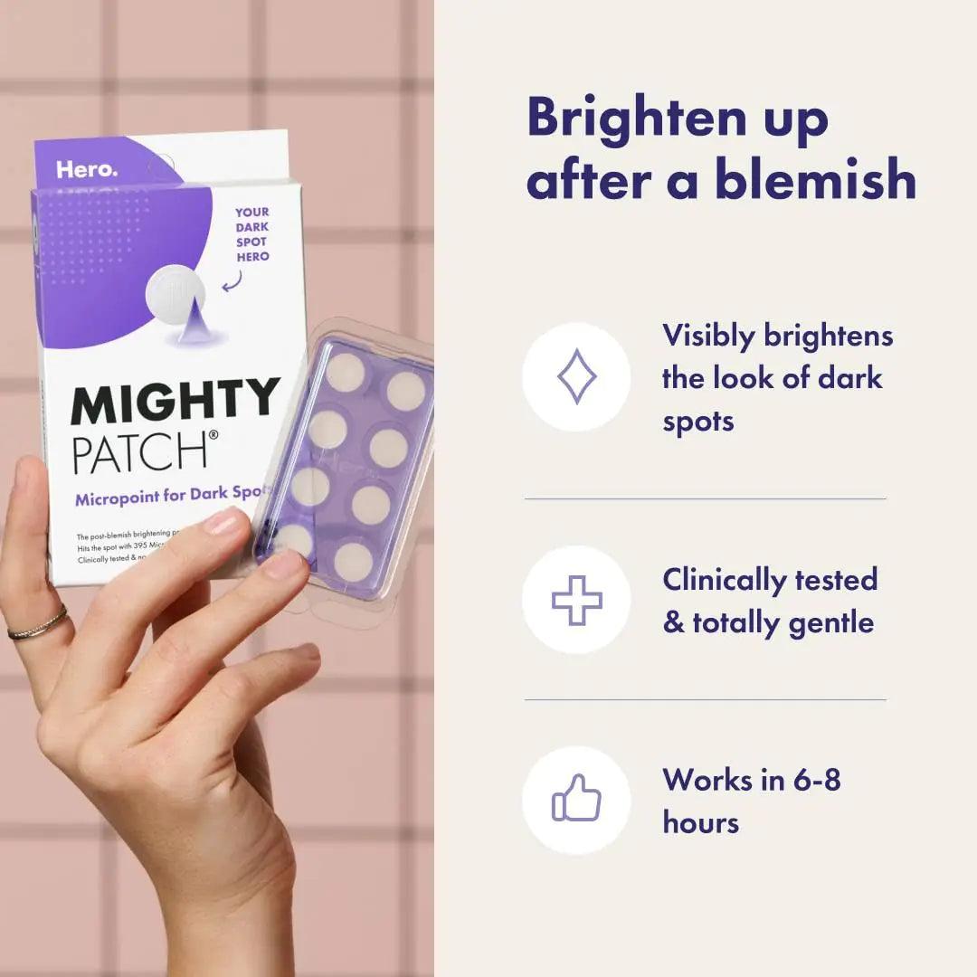 Hero Cosmetics Mighty Patch Micropoint™ for Dark Spots - Post-Blemish Dark Spot Patch with 395 Micropoints, Dermatologist Tested and Non-irritating (8 Count) 8 Count (Pack of 1) - Evallys.com # #