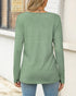 Womens Long Sleeve Shirts Pleated Tunic Tops Loose Dressy Casual Blouses Basic Trendy Fall Clothes 2024 02 Light Green Small - Evallys.com # #