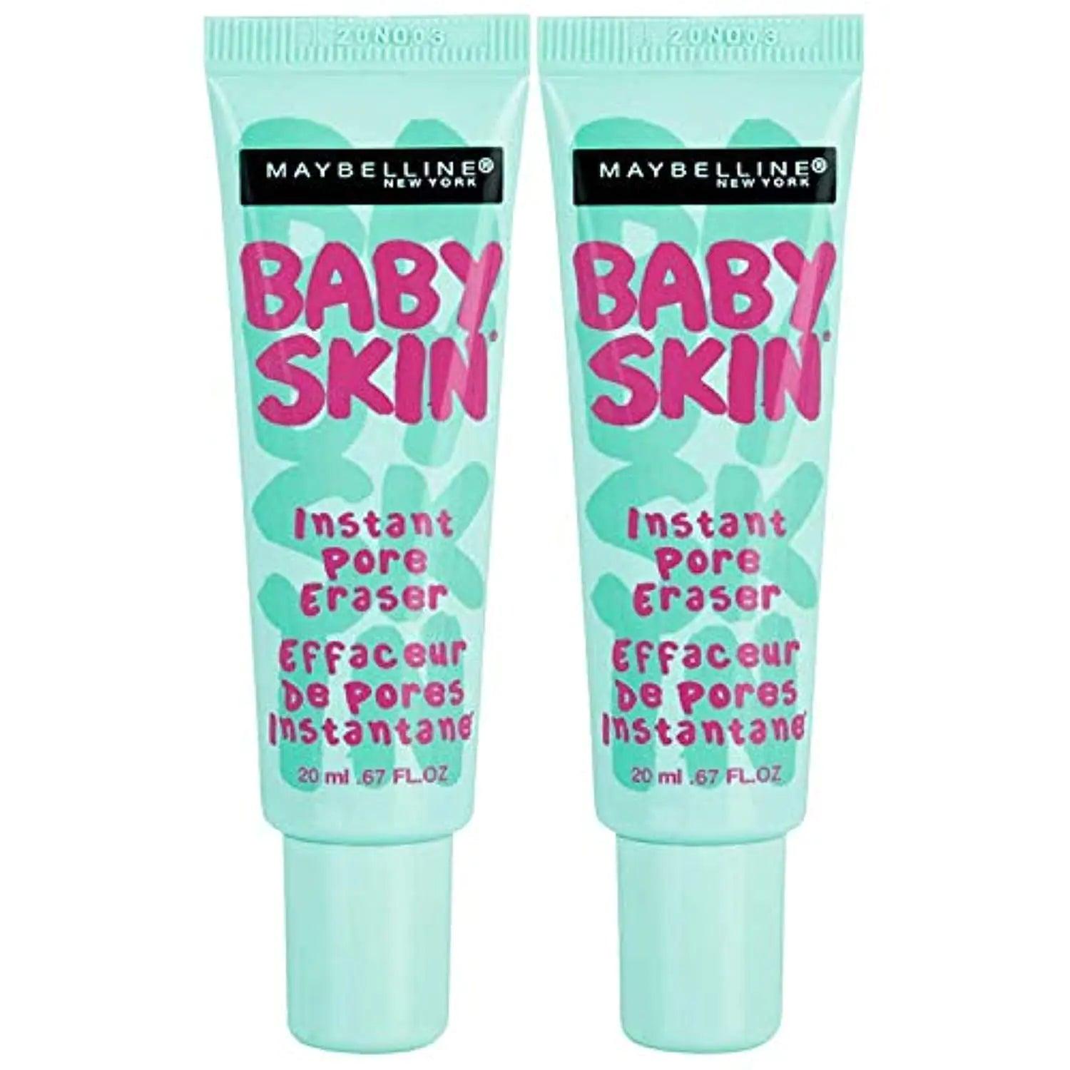 Maybelline Baby Skin Instant Pore Eraser Primer Makeup, Clear, 2 Count 0.67 Fl Oz (PACK OF 2) - Evallys.com # #