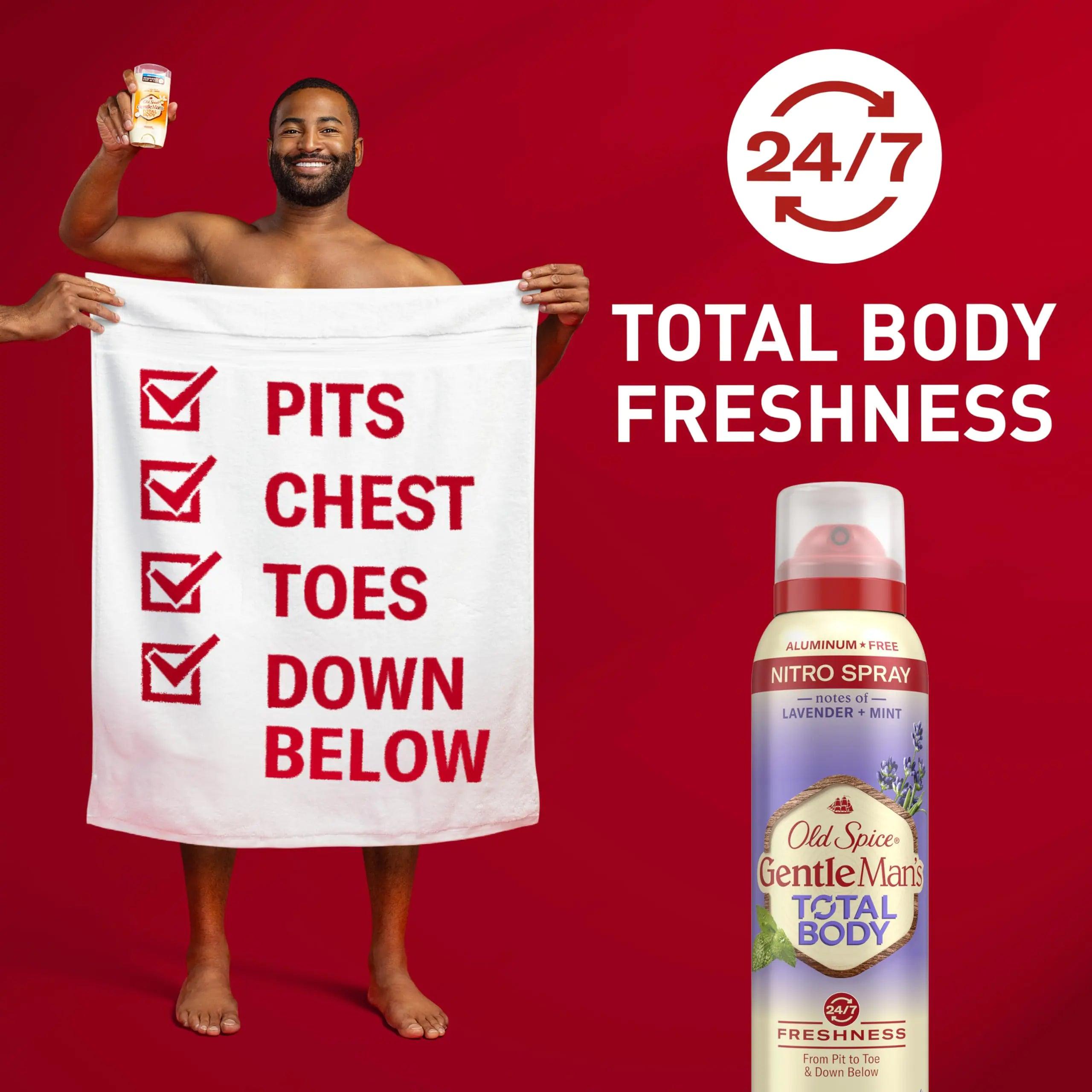 Old Spice Whole Body Deodorant for Men, Total Body Deodorant, Lavender + Mint, Aluminum Free Deodorant Spray for 24/7 Freshness // Dermatologist Tested Whole Body Deodorant, 3.5 oz - Evallys.com # #