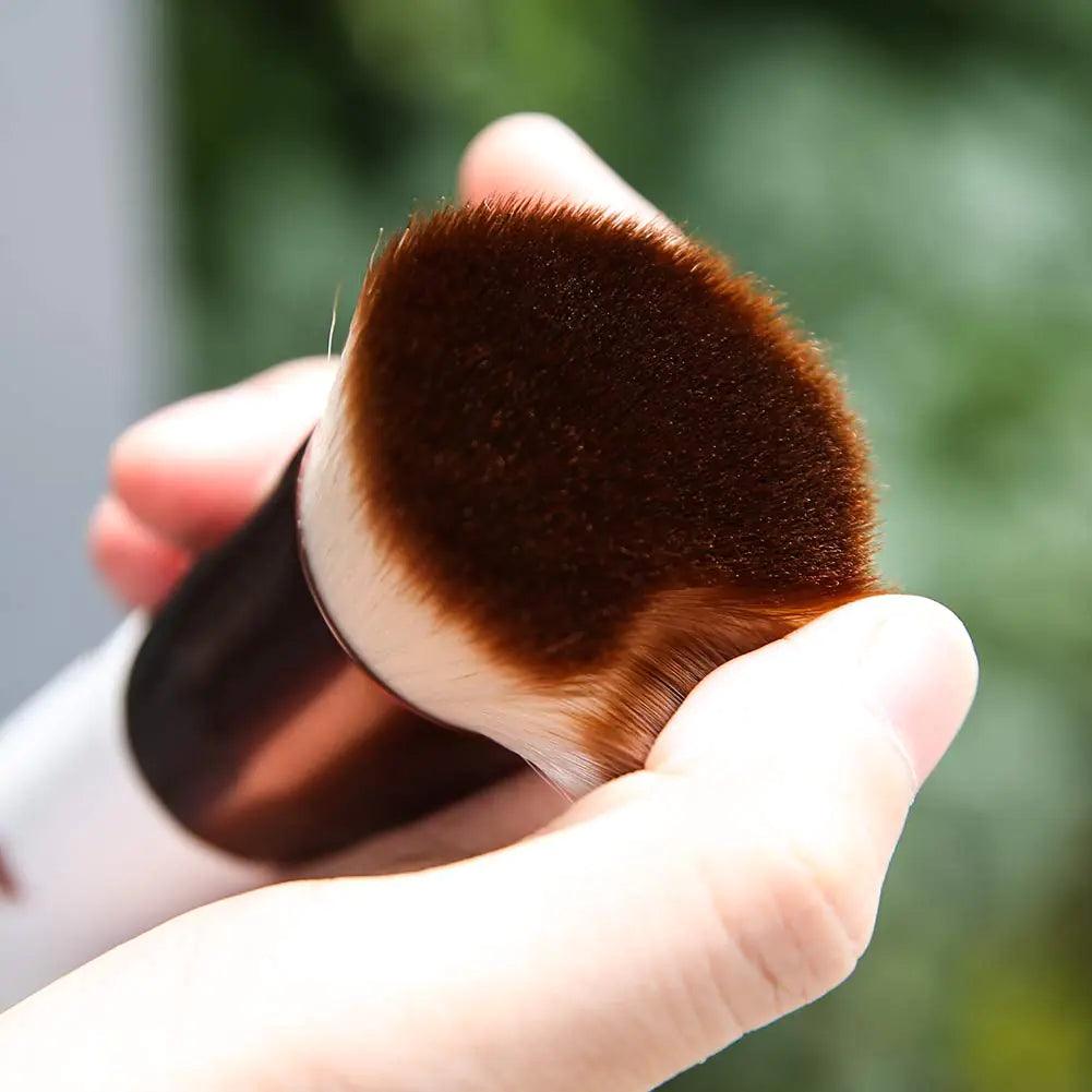 DUcare Foundation Brush Flat Top Kabuki Self Tanner Brush Synthetic Professional Makeup Brush Liquid Blending Mineral Powder Buffing Stippling Makeup Tools, Rose Golden/White rose gold - Evallys.com # #