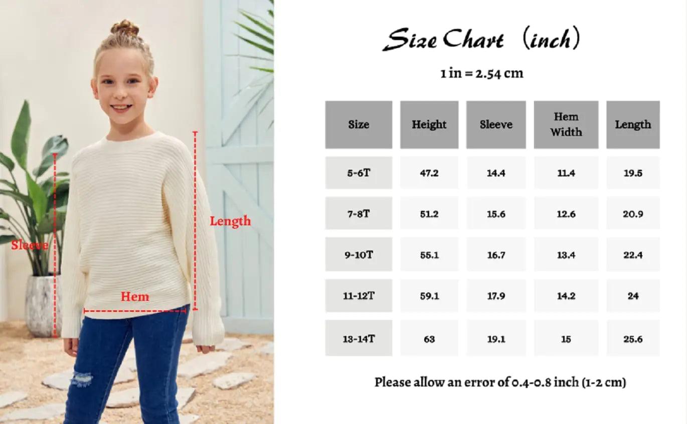 Mafulus Girl's Oversized Crewneck Fall Sweaters Kids Batwing Long Sleeve Slouchy Chunky Cute Pullover Jumper Shirts 5-14T 9-10 Years Burgundy - Evallys.com # #