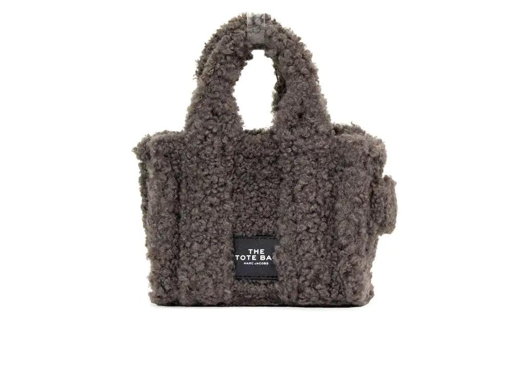 Marc Jacobs The Teddy Micro Fluffy Grey Tote - Evallys.com # #