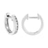 10K White Gold 1/4 cttw Channel Set Round-Cut Diamond Hoop Earrings (I-J Color, I3 Clarity) - Evallys.com # #