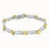 10K Yellow Gold Plated .925 Sterling Silver Two Tone 3/4 CttwDiamond X & O Link Tennis Bracelet (H-I Color, I1-I2 Clarity) - 7” - Evallys.com # #