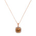 10K Rose Gold 1/4ct Diamond and 8MM Peach Morganite Gemstone Square Pendant (H-I, I1-I2) - Evallys.com # #