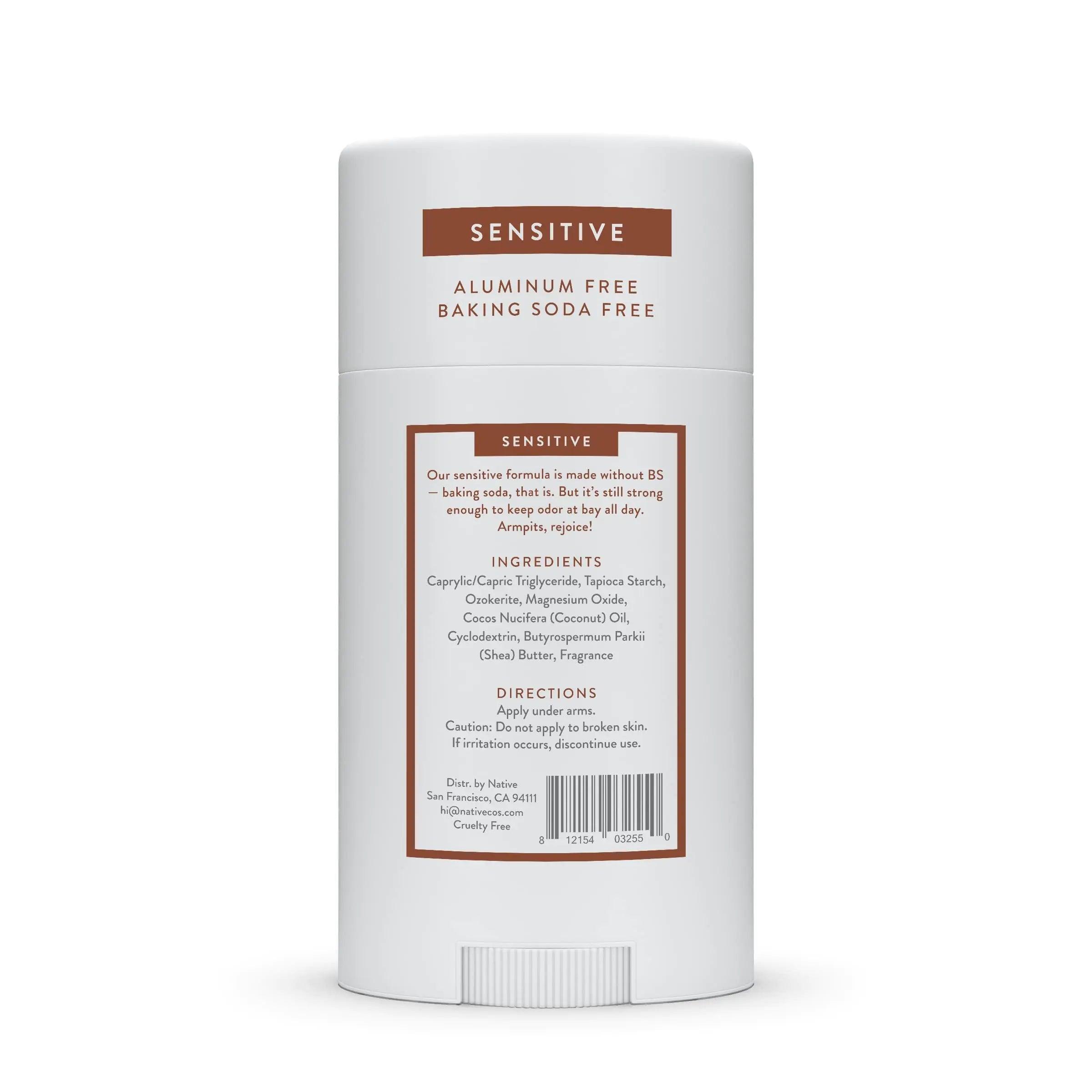 Native Sensitive Deodorant Contains Naturally Derived Ingredients, 72 Hour Odor Control | Deodorant for Women & Men, Aluminum Free with Baking Soda, Coconut Oil and Shea Butter, Coconut & Vanilla - Evallys.com # #