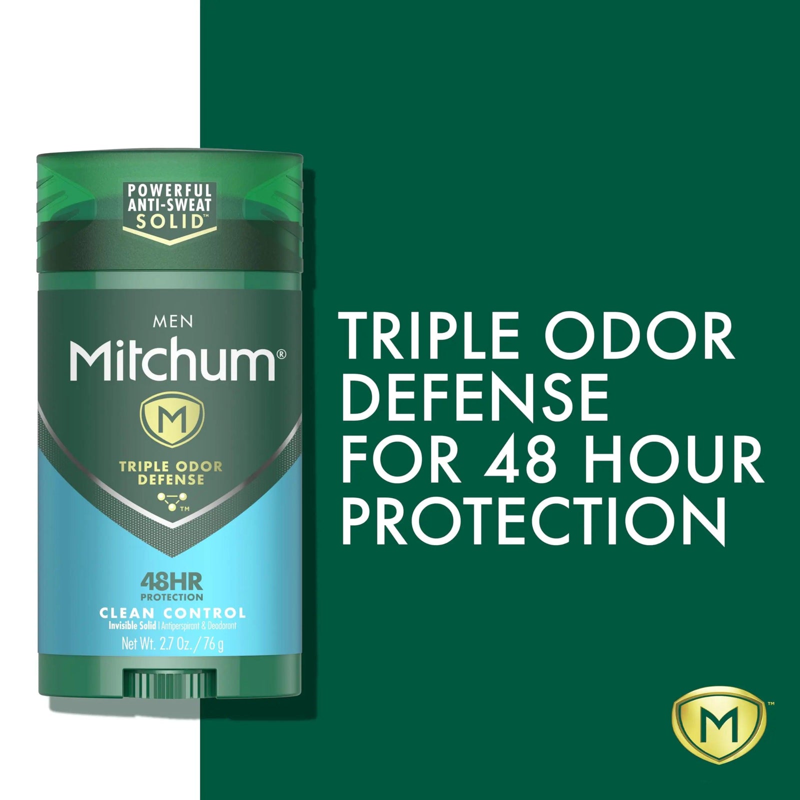 Mitchum Men's Deodorant, Antiperspirant Stick, Triple Odor Defense Invisible Solid, 48 Hr Protection, Dermatologist Tested, Clean Control, 2.7 Oz (Pack of 1) 2.7 Ounce (Pack of 1) - Evallys.com # #