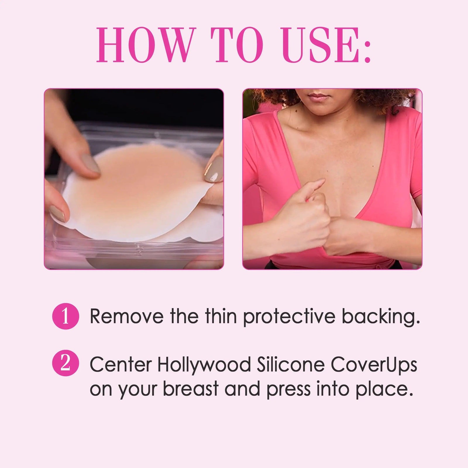 Hollywood Fashion Secrets Silicone Nipple Coverups, Hypoallergenic, Reusable, Washable, Gentle on Skin, Ultra Thin, Self Adhesive, Medium Shade, 2 Packs Size 1 (Pack of 2) - Evallys.com # #