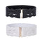 GRACE KARIN Women's Elastic Wide Belts Vintage Stretchy Belt Retro Fashion Cinch Belts for Dresses Black White X-Large - Evallys.com # #