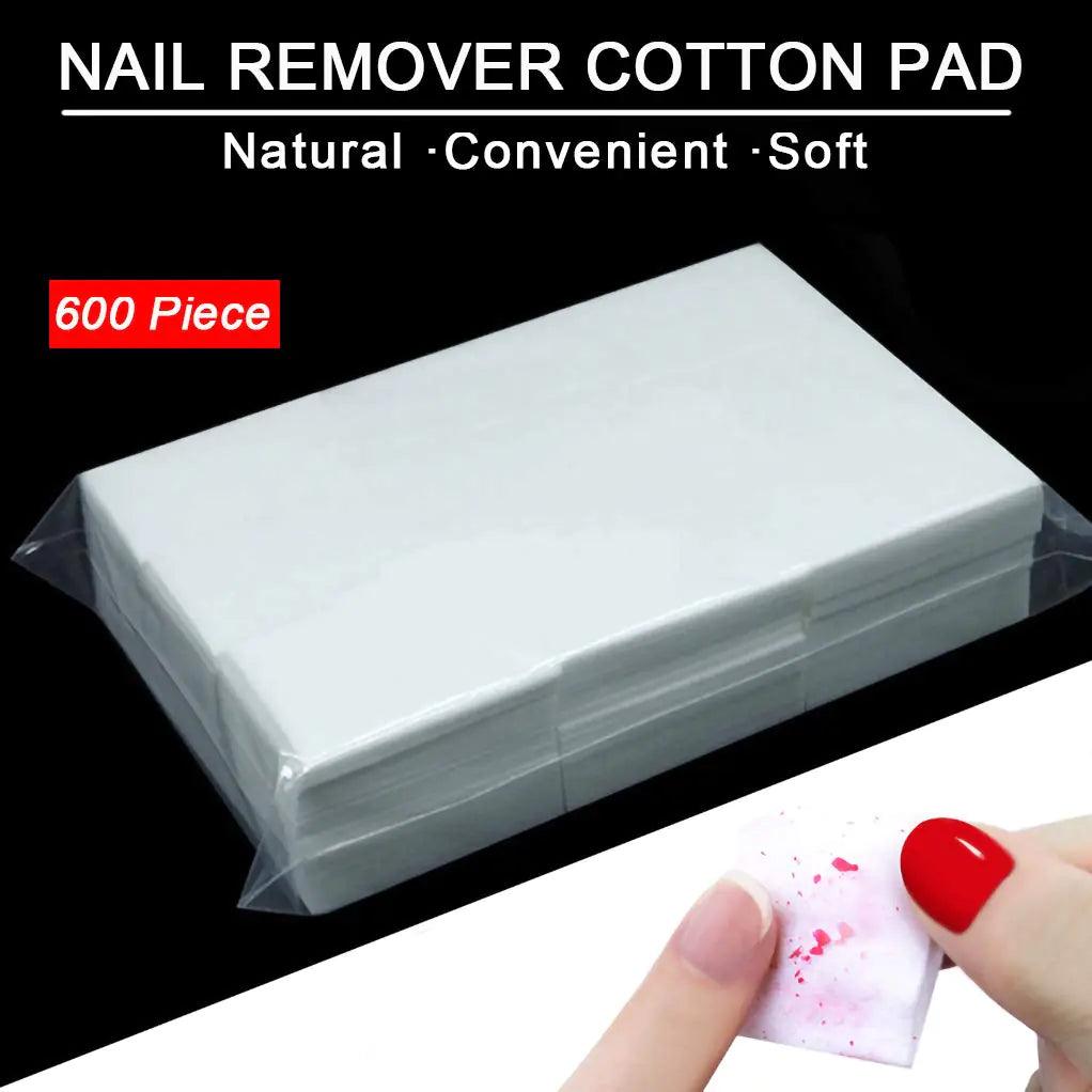 Nail Polish Gel Remover Tools Kit, Soak Off Cap Clip, UV Gel Polish Cuticle Pusher, 200ml Dispenser Bottle, 600 PCS Cotton Pads, Handle Brushes, 100/180 Nail File, Buffer Block, Finger Separators White-Set. - Evallys.com # #