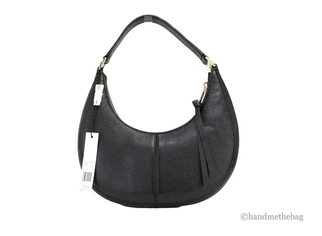 Marc Jacobs Small Black Pebbled Leather Crescent Shoulder Hobo Handbag - Evallys.com # #