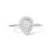 10K White Gold 3/8 Cttw Round-Cut Lab Grown Diamond Cluster Pear Promise Ring (G-H Color, VS2-SI1 Clarity) - Evallys.com # #