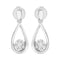 .925 Sterling Silver 1/3 cttw Lab Grown Diamond Drop Earring (F-G Color, VS2-SI1 Clarity) - Evallys.com # #