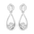 .925 Sterling Silver 1/3 cttw Lab Grown Diamond Drop Earring (F-G Color, VS2-SI1 Clarity) - Evallys.com # #