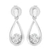 .925 Sterling Silver 1/3 cttw Lab Grown Diamond Drop Earring (F-G Color, VS2-SI1 Clarity) - Evallys.com # #