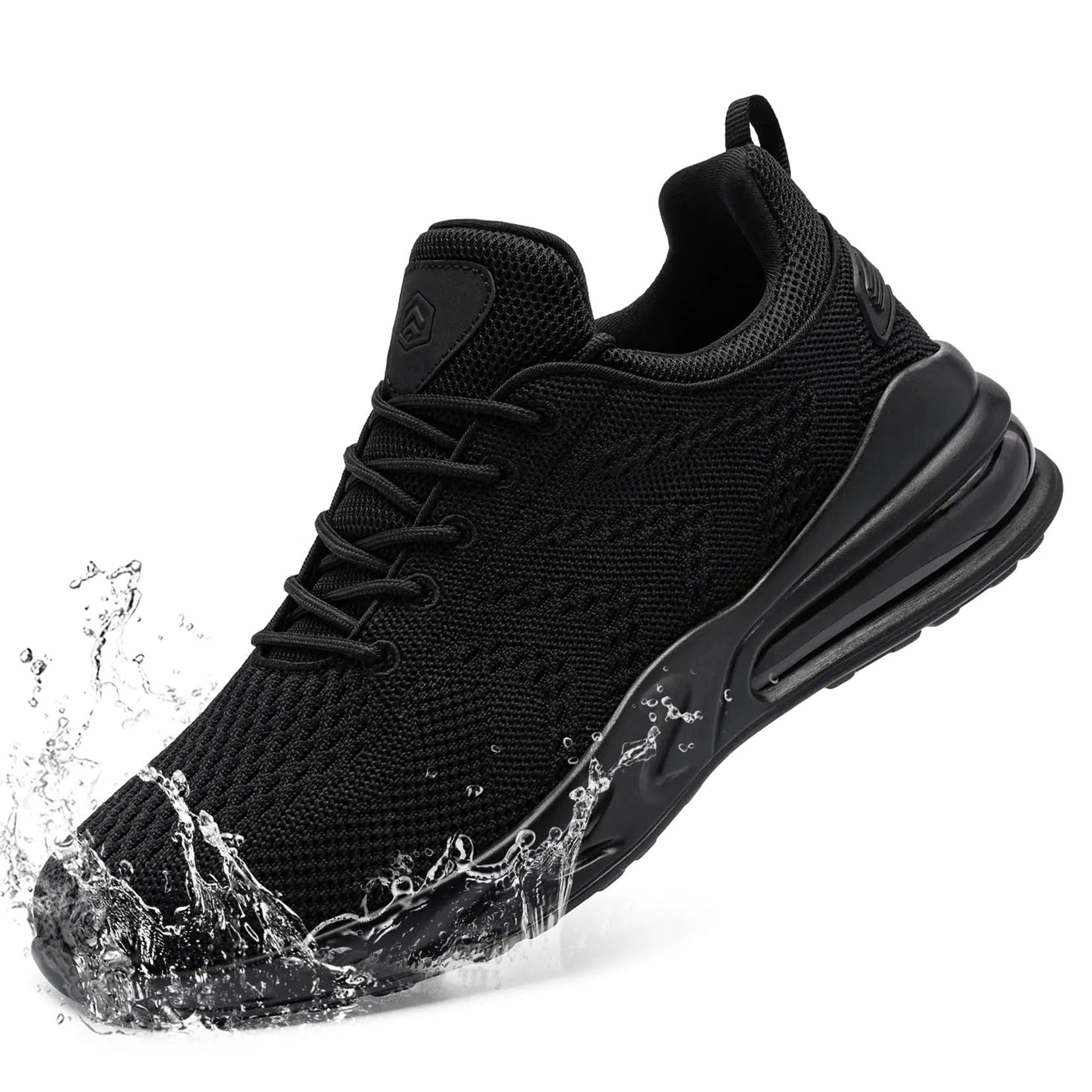 LARNMERN Mens Non Slip Work Shoes Slip On Water Resistant Walking Sneakers Zapatos Trabajo Waterproof Food Service Chef Kitchen 10 No-lace-up - Evallys.com # #