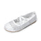 DREAM PAIRS Girls Ballerina Dress Shoes Mary Jane Flats 4 Big Kid White-sheer - Evallys.com # #