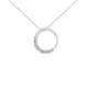 14K Gold 1/4 Cttw Round-Cut Graduating Diamond Open Circle Hoop 18" Pendant Necklace (J-K Color, I1-I2 Clarity) - Evallys.com