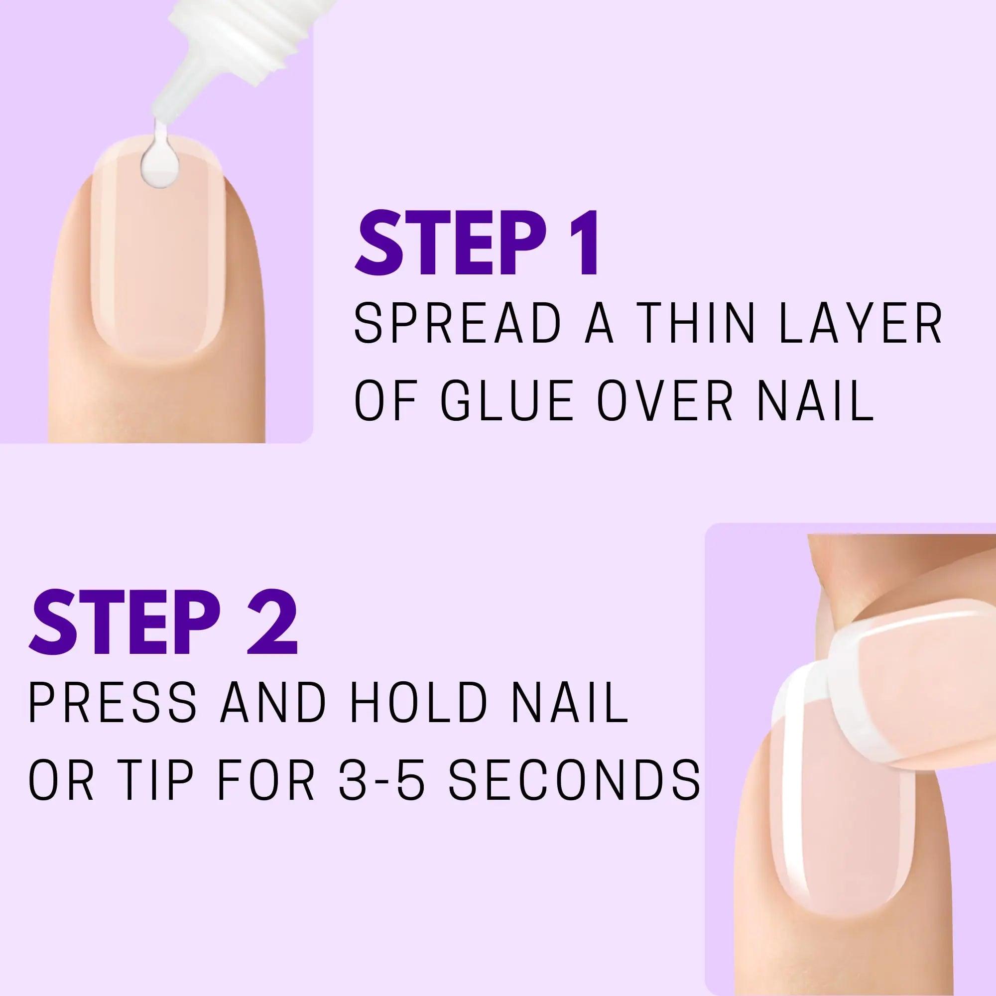 Nailene Ultra Quick Nail Glue - Durable, Easy to Apply False Nail Glue – Repairs Natural Nails – Quick-Drying Nail Adhesive Lasts Up to 7 Days - 3 g/0.10 oz - 6 Pack - Evallys.com # #