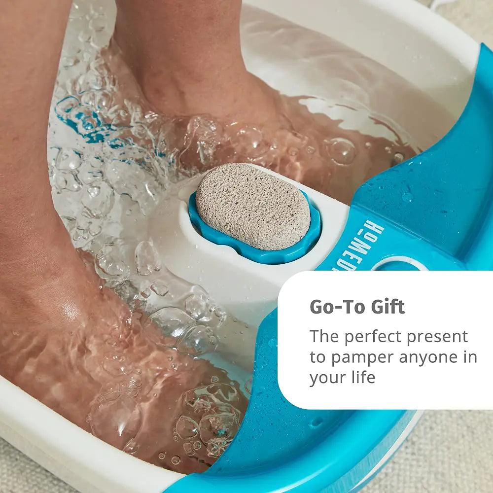 Homedics Bubble Mate Foot Spa, Toe Touch Controlled Foot Bath with Invigorating Bubbles and Splash Proof, Raised Massage nodes and Removable Pumice Stone Standard - Evallys.com # #