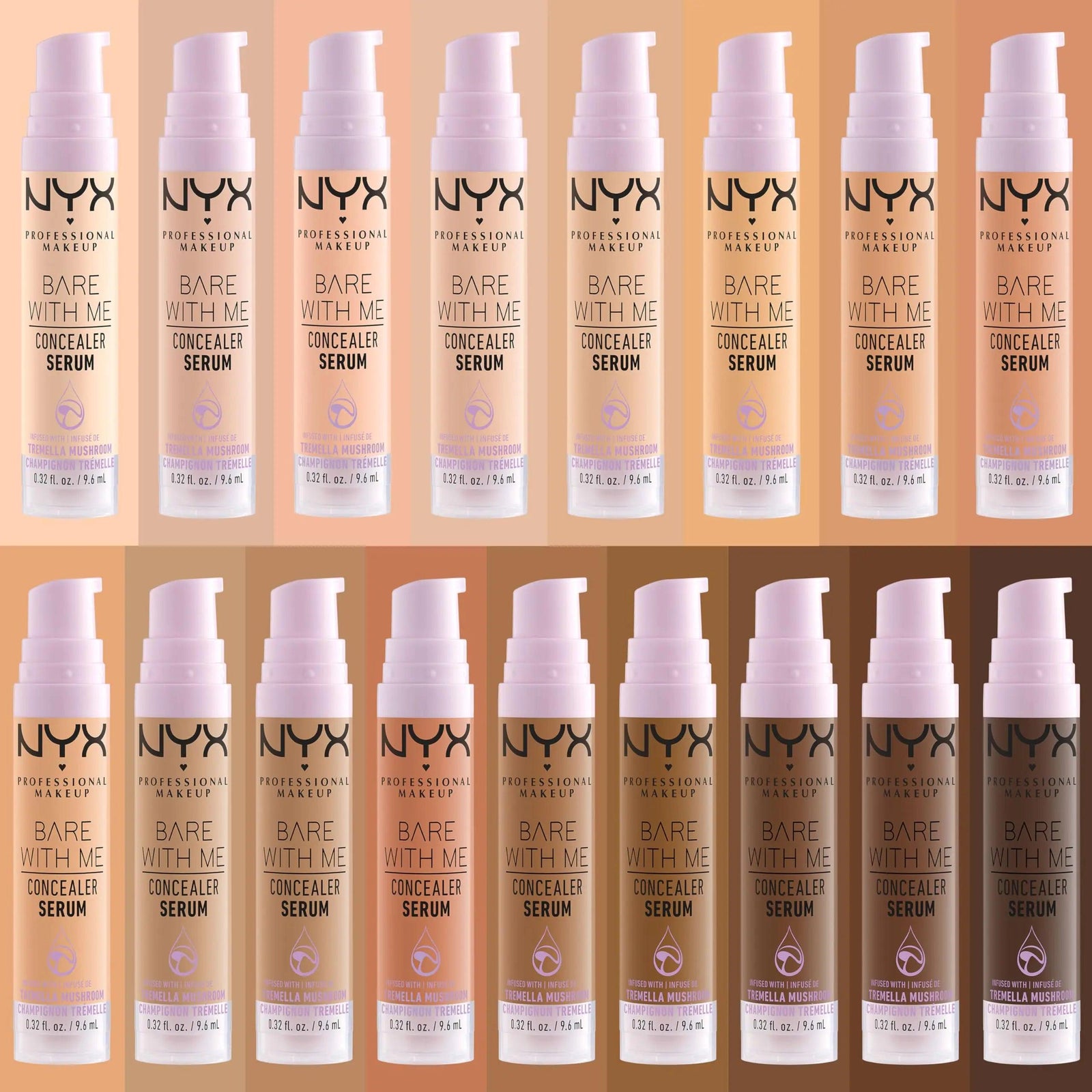 NYX PROFESSIONAL MAKEUP Bare With Me Concealer Serum, Up To 24Hr Hydration - Rich 12 Rich 0.32 Fl Oz (Pack of 1) - Evallys.com # #