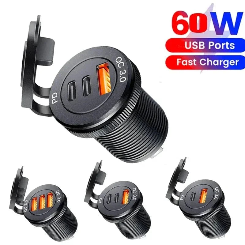 USB C Car Charger Socket