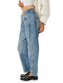 PLNOTME Women's Baggy Boyfriend Jeans Vintage Wide Leg Mid Rise Barrel Denim Ankle Pants 8 Blue - Evallys.com # #