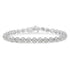 .925 Sterling Silver 1-1/3 Cttw Diamond 7" Open Circle Wheel Link Tennis Bracelet (I-J Color, I2-I3 Clarity) - Evallys.com # #