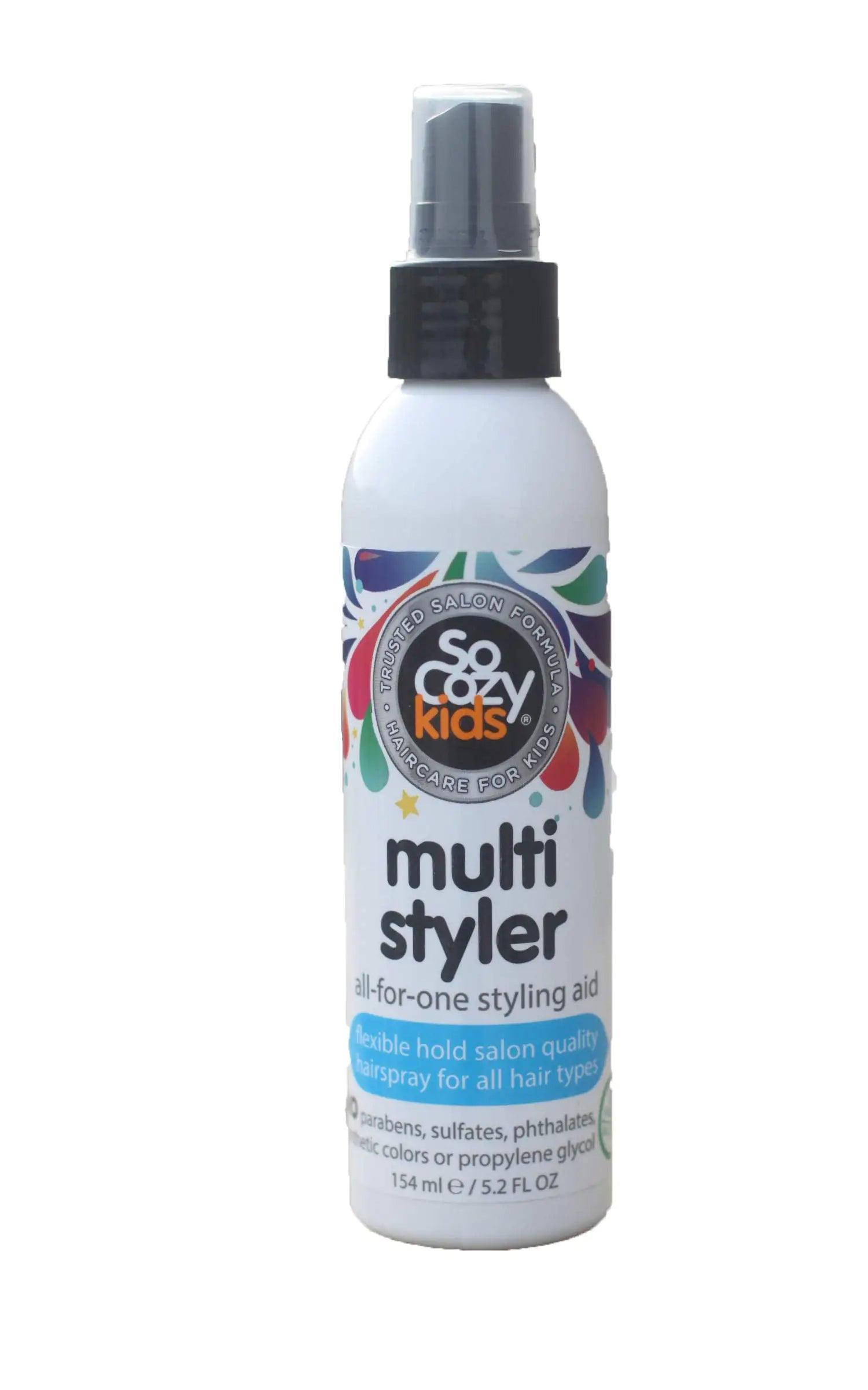 SoCozy Multi Styler, Styling Hair Spray for Kids, Safe for Everyday Use (5.2 Fl Oz) Holds Like a Light Gel, Gentle Formula with Quinoa, Vitamin B5 & Aloe, No Parabens, Sulfates or Synthetic Colors - Evallys.com # #