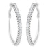 10KT White Gold 1/2 cttw Diamond Hoop Earrings (I-J, I2-I3) - Evallys.com # #