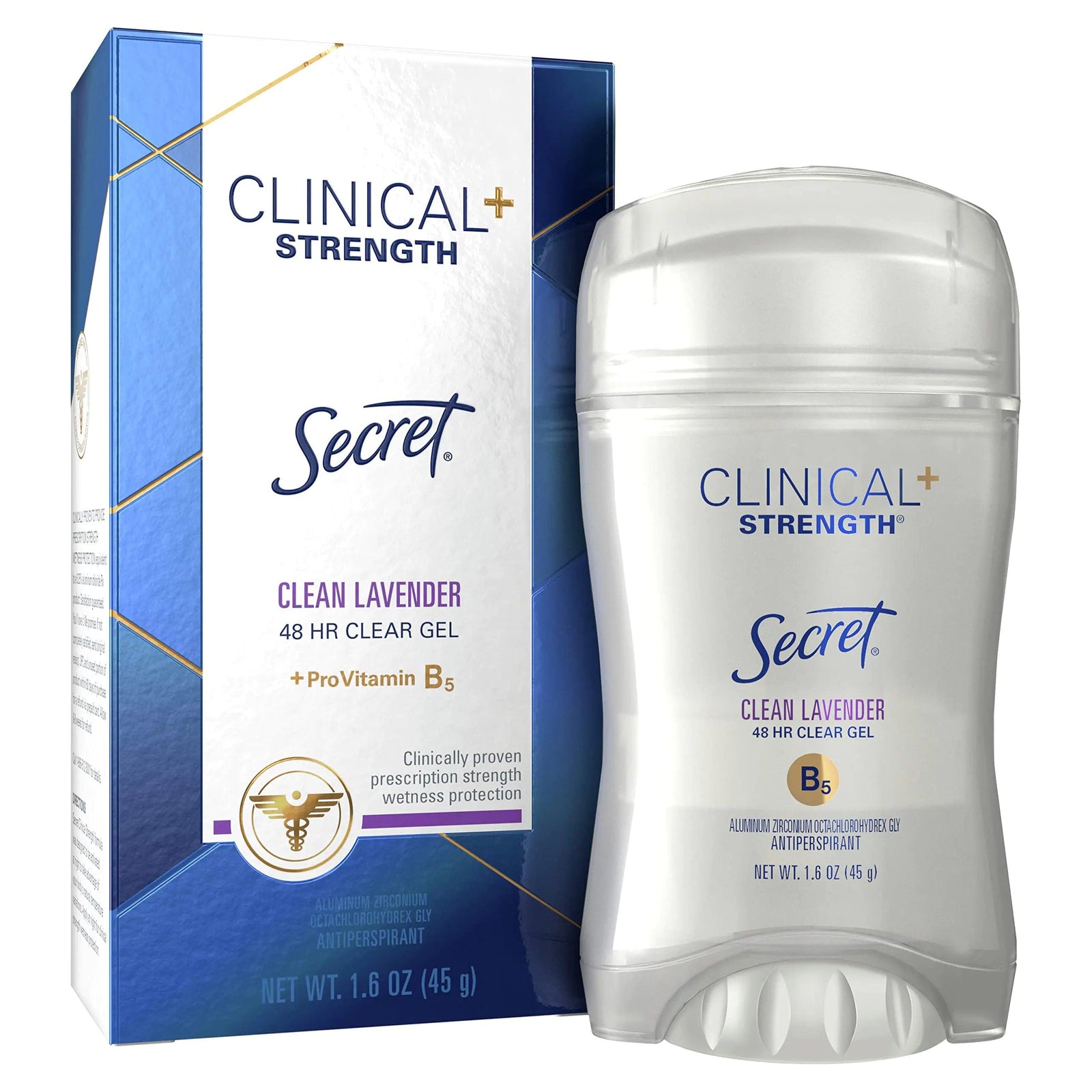 Secret Clinical Strength Clear Gel Antiperspirant and Deodorant, Clean Lavender, 1.6 oz (Pack of 12) 1.6 Ounce (Pack of 12) - Evallys.com # #