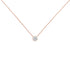 10K Gold 1/10 Carat Round Brilliant-Cut Diamond Modern Bezel-Set Solitaire 16"-18" Pendant Necklace - Evallys.com # #