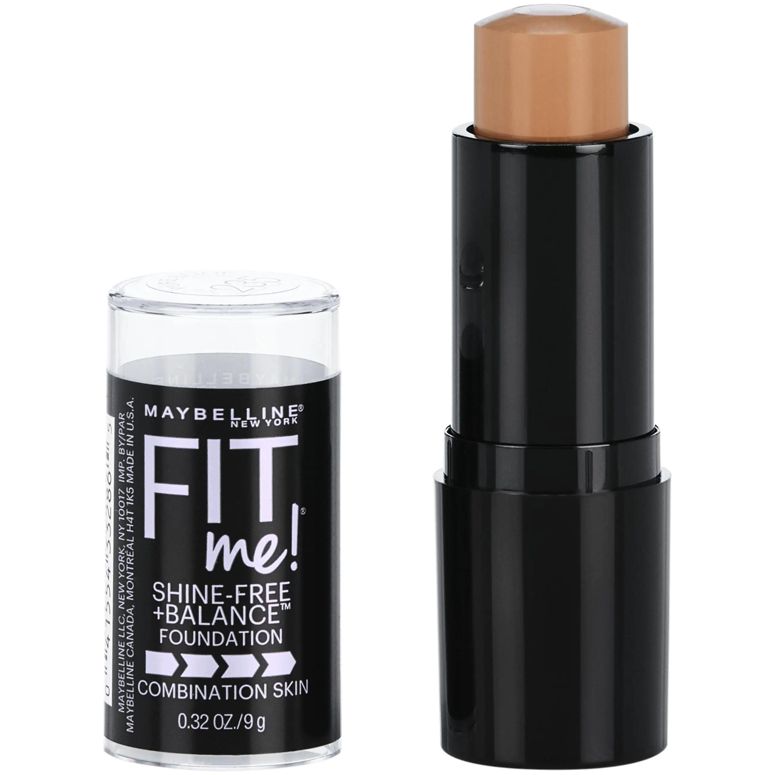 Maybelline Fit Me Shine-Free + Balance Foundation Stick, Multi-Use Face Makeup and Contour Stick For Natural, Matte Coverage, Pure Beige, 1 Count 0.32 Ounce (Pack of 1) 235 PURE BEIGE - Evallys.com # #