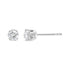 10K White Gold 3/8 Cttw Round Brilliant-Cut Near Colorless Near Colorless Diamond Classic 4-Prong Stud Earrings (I-J Color, I1-I2 Clarity) - Evallys.com # #