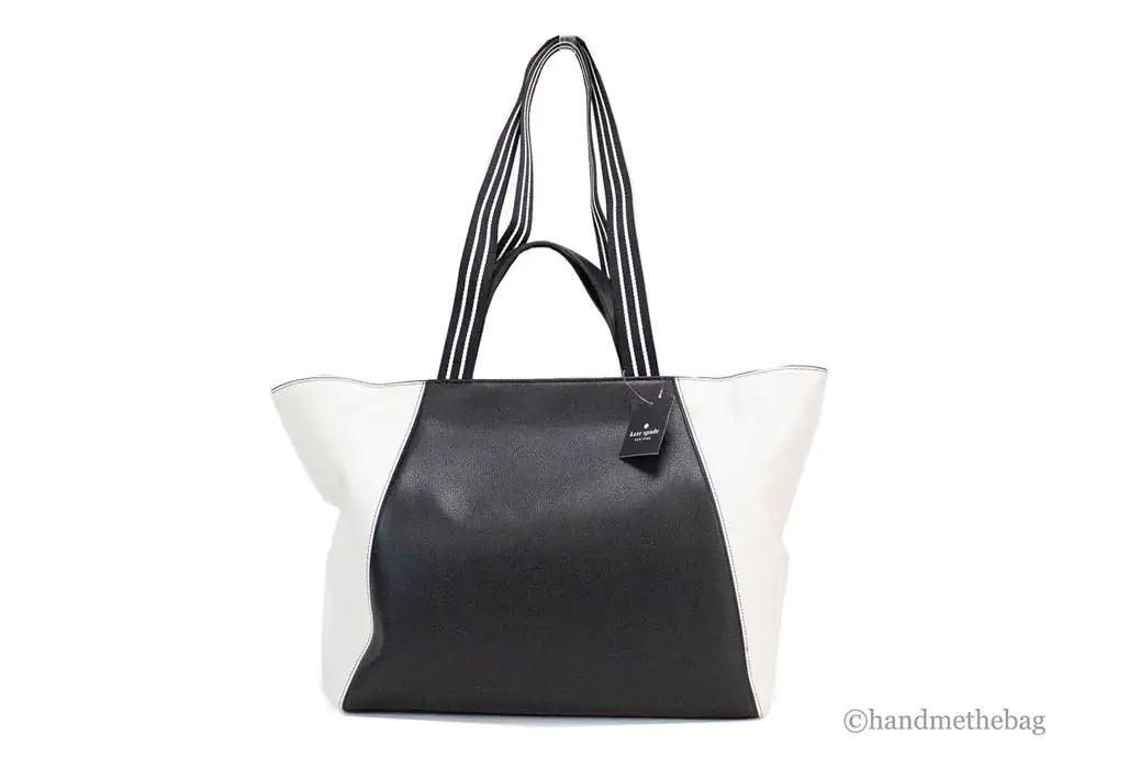 Kate Spade Rosie Large Black Colorblock Leather Slouchy Tote - Evallys.com # #