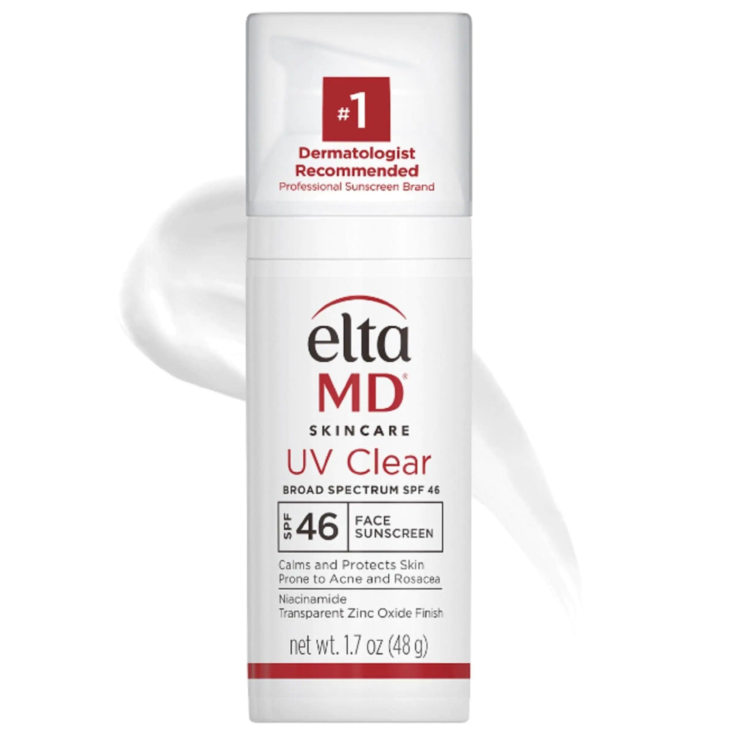 EltaMD UV Clear Face Sunscreen SPF 46, Oil Free Sunscreen with Zinc Oxide, Dermatologist Recommended Sunscreen, 1.7 oz Pump 1.7 Ounce (Pack of 1) - Evallys.com # #