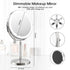 Lighted Makeup Mirror, 8" Rechargeable Double Sided Magnifying Mirror with 3 Colors, 1x/10x 360° Rotation Touch Screen Vanity Mirror, Brightness Adjustable Magnification Cosmetic Light up Mirror Nickel - Evallys.com # #