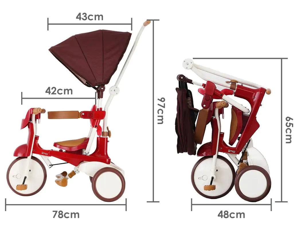 iimo 3-in-1 Foldable Tricycle with Canopy - Evallys.com