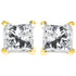 10K Yellow Gold 3/4 Cttw Princess-Cut Square Near Colorless Diamond Classic 4-Prong Solitaire Stud Earrings (J-K Color, I2-I3 Clarity) - Evallys.com # #