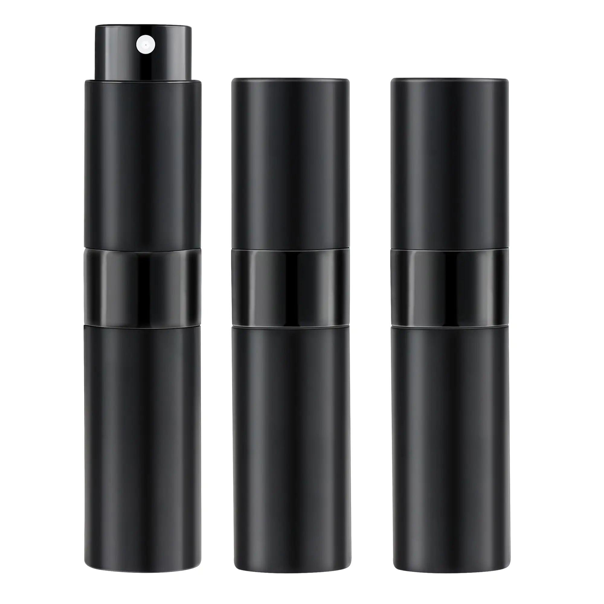 8ML Atomizer Perfume Spray Bottle for Travel Empty Cologne Dispenser, Portable Sprayer (balck,3Pack)[Travel Essentials] balck - Evallys.com # #