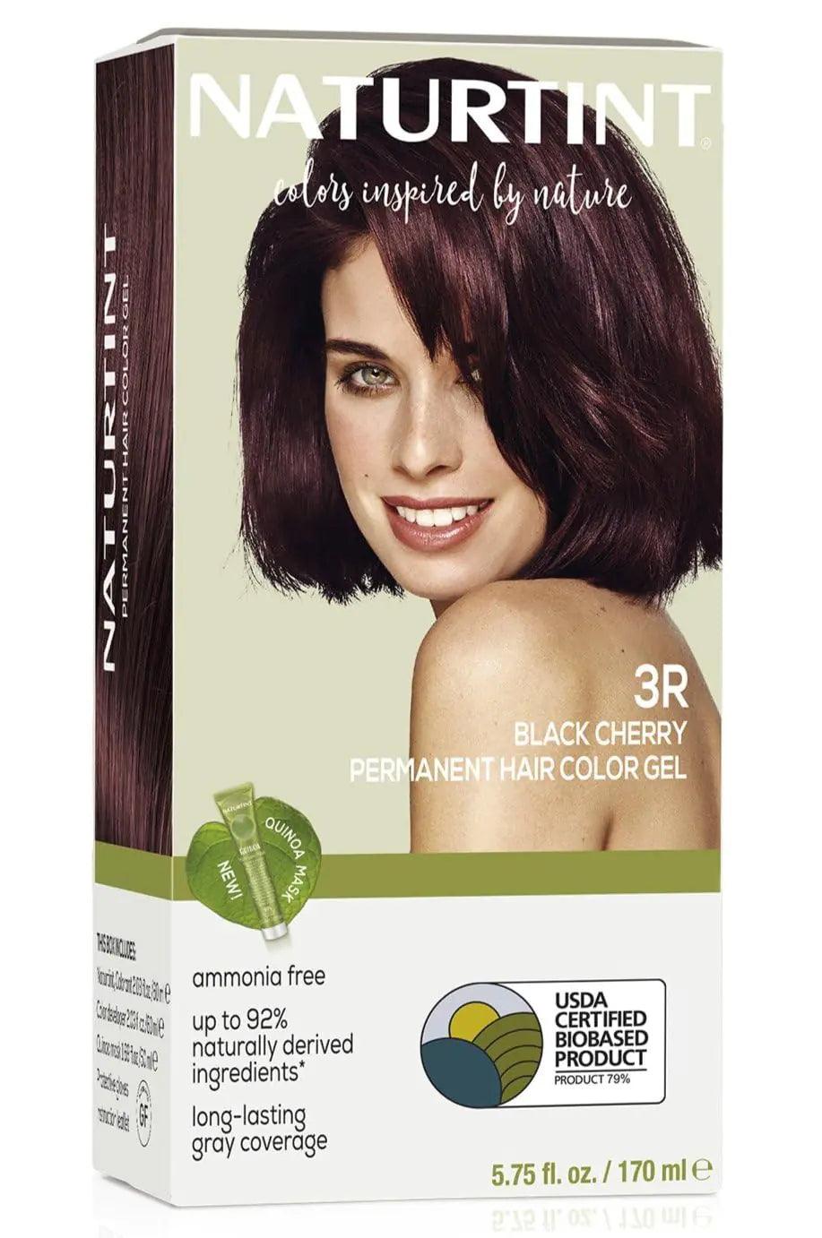 Naturtint 3R Black Cherry Permanent Hair Color (Pack of 1), Ammonia Free, Vegan, Cruelty Free, up to 100% Gray Coverage, Long Lasting Results (Packaging may vary) - Evallys.com # #