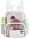 Clear Backpack for Stadium Events Clear Backpack 12x12x6 with Front Pocket for Concert Sport Events Work Travel (White) White One Pocket - Evallys.com # #